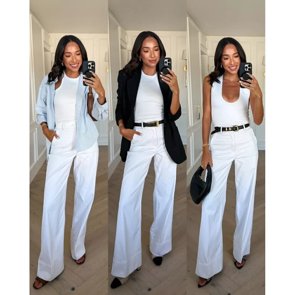 SPANX SPANXsupersmooth Stretch Twill
Wide Leg Pant in Classic White